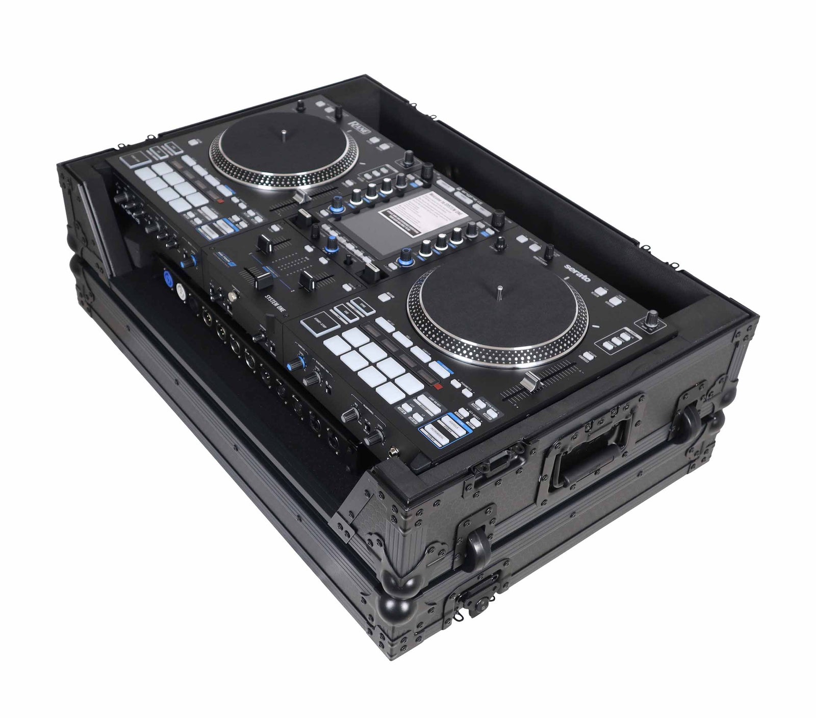 ProX XS-RANESYSONEWBL Flight Case for RANE SYSTEM ONE DJ Controller with Wheels - Black on Black by ProX Cases