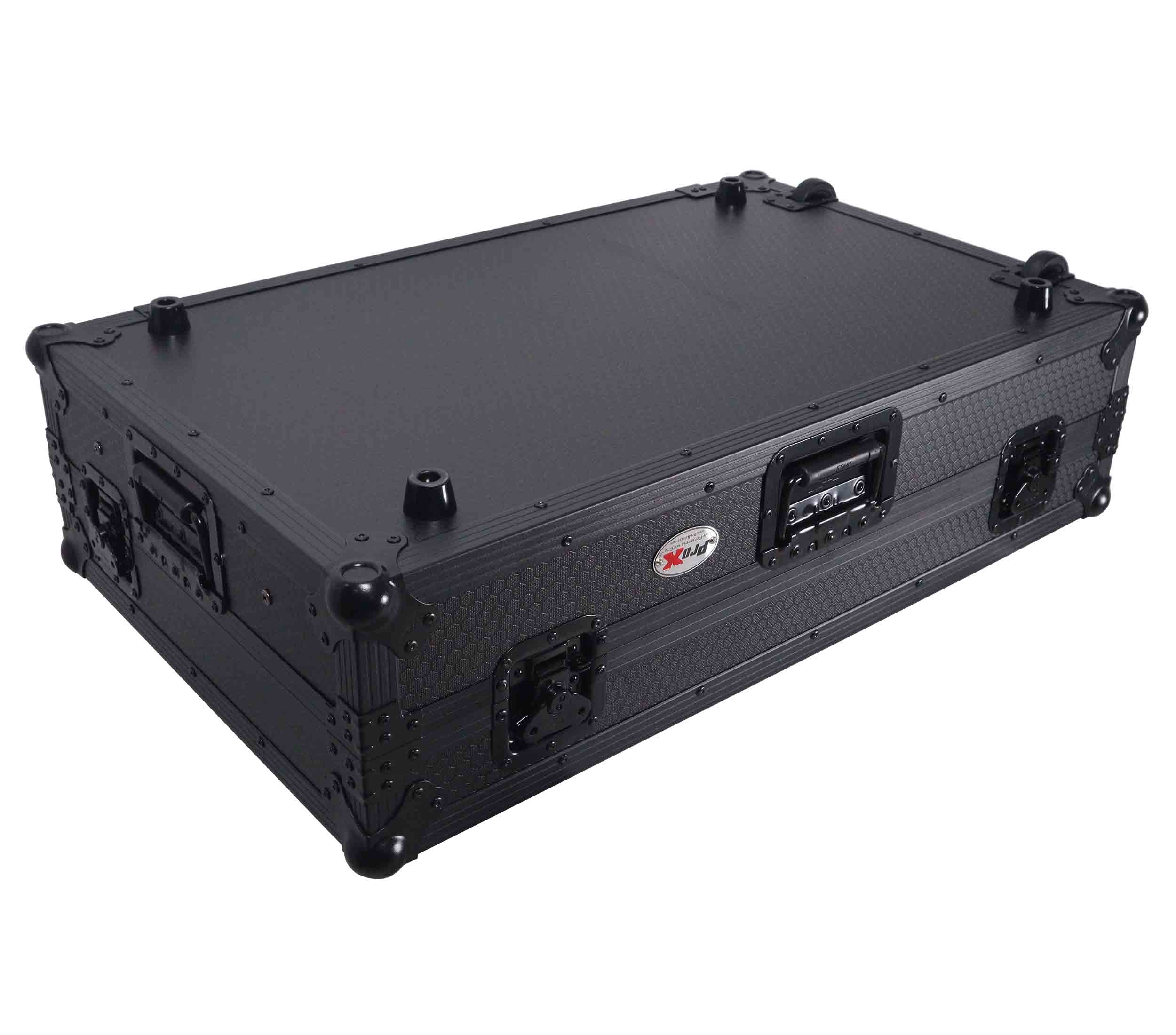 ProX XS-RANESYSONEWLTBLLED Flight Case for RANE SYSTEM ONE DJ Controller with Sliding Laptop Shelf - Black on Black by ProX Cases