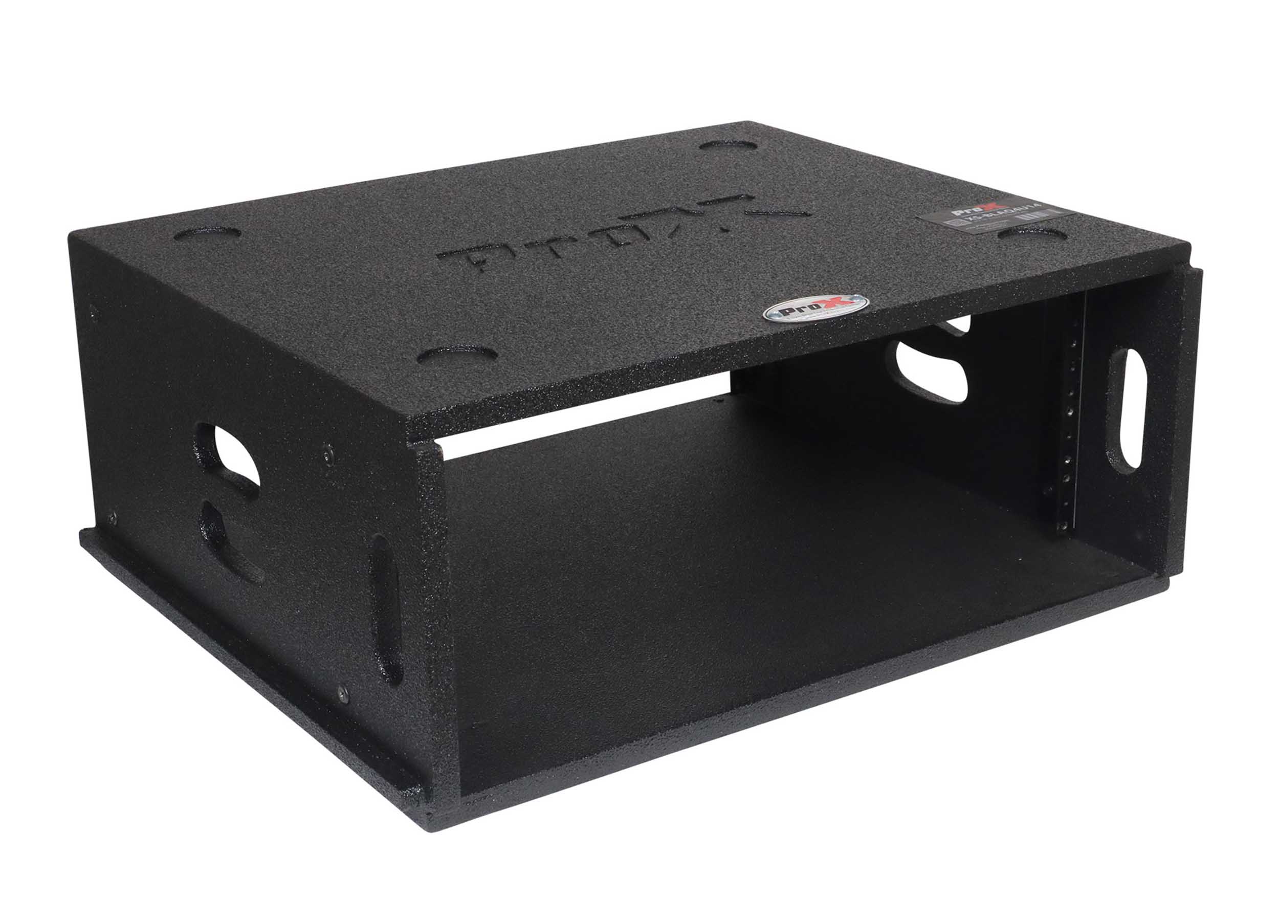 ProX XS-BLAQ4U14 4U Rack Case 14" Deep Vertical Amp Rack Polyurea Coated BLAQ Series by ProX Cases