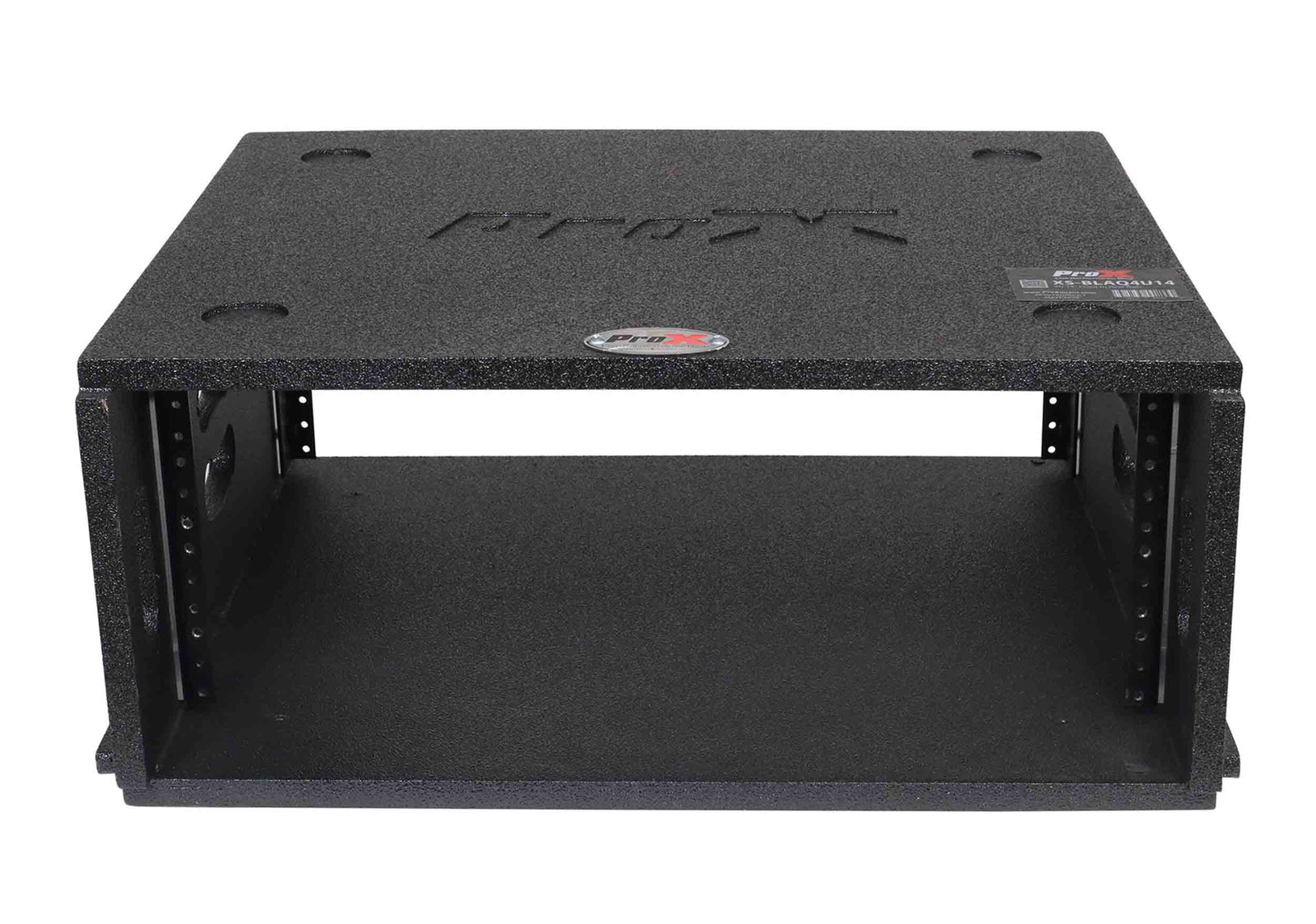 ProX XS-BLAQ4U14 4U Rack Case 14" Deep Vertical Amp Rack Polyurea Coated BLAQ Series by ProX Cases