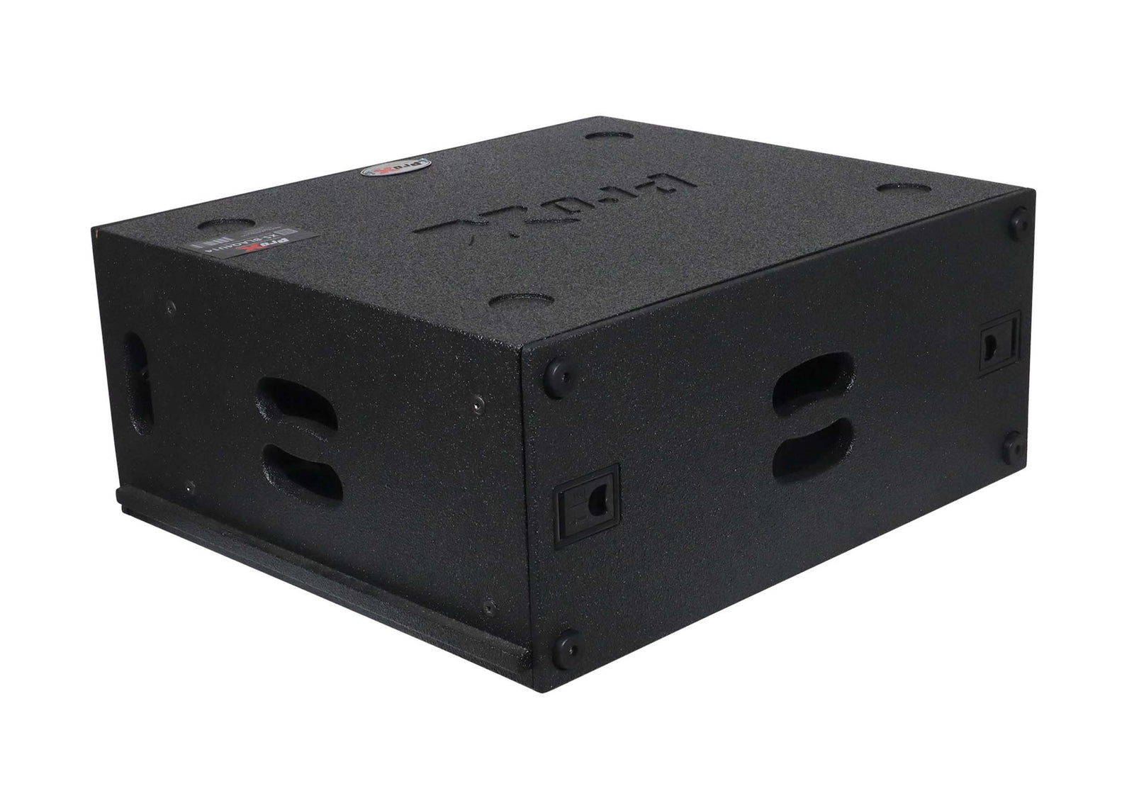 ProX XS-BLAQ4U14 4U Rack Case 14" Deep Vertical Amp Rack Polyurea Coated BLAQ Series by ProX Cases