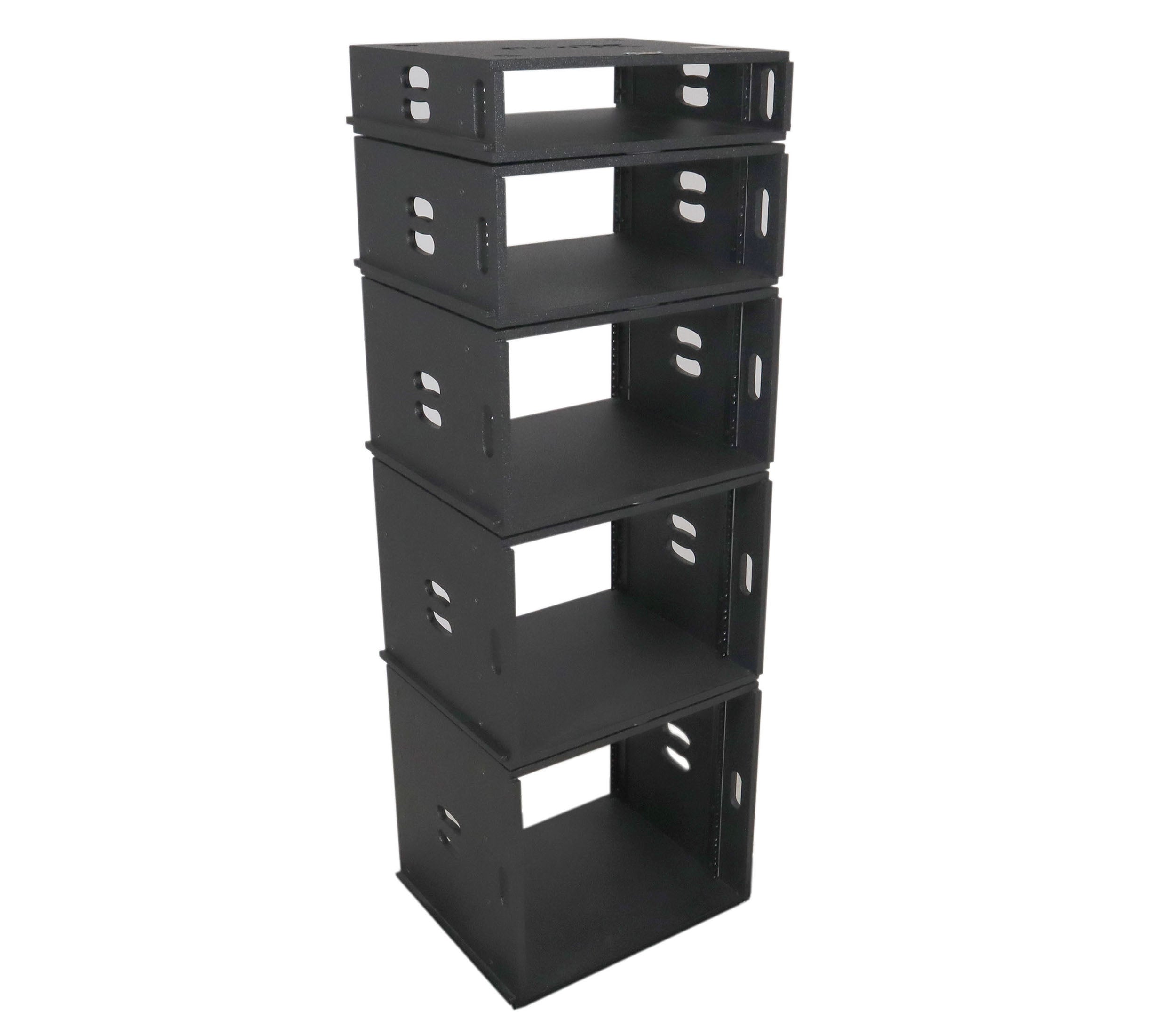 ProX XS-BLAQ4U14 4U Rack Case 14" Deep Vertical Amp Rack Polyurea Coated BLAQ Series by ProX Cases