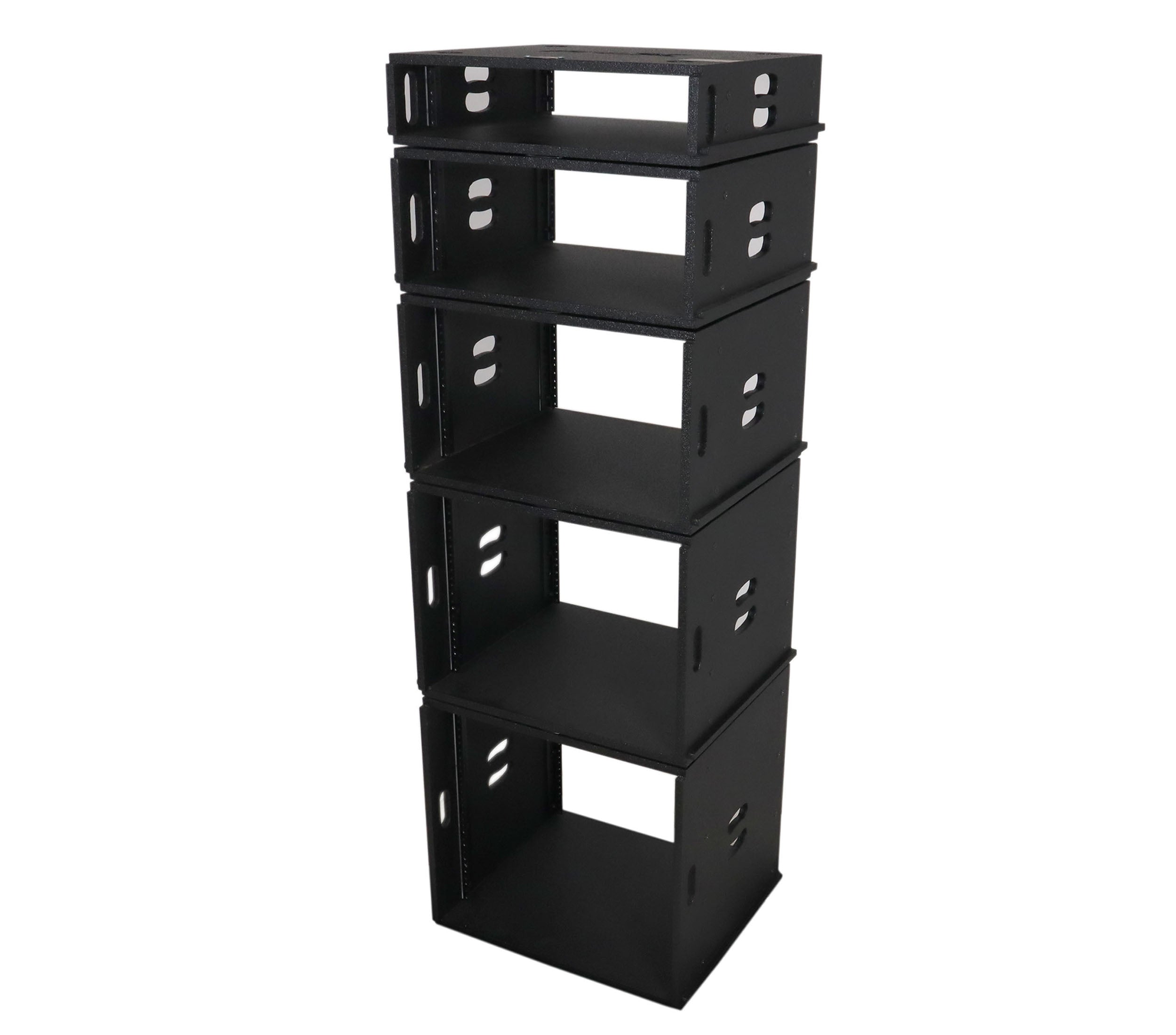 ProX XS-BLAQ4U14 4U Rack Case 14" Deep Vertical Amp Rack Polyurea Coated BLAQ Series by ProX Cases