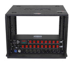 ProX XS-BLAQ8U14 8U Rack Case 14" Deep Vertical Amp Rack Polyurea Coated BLAQ Series by ProX Cases
