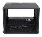 ProX XS-BLAQ8U14 8U Rack Case 14" Deep Vertical Amp Rack Polyurea Coated BLAQ Series by ProX Cases