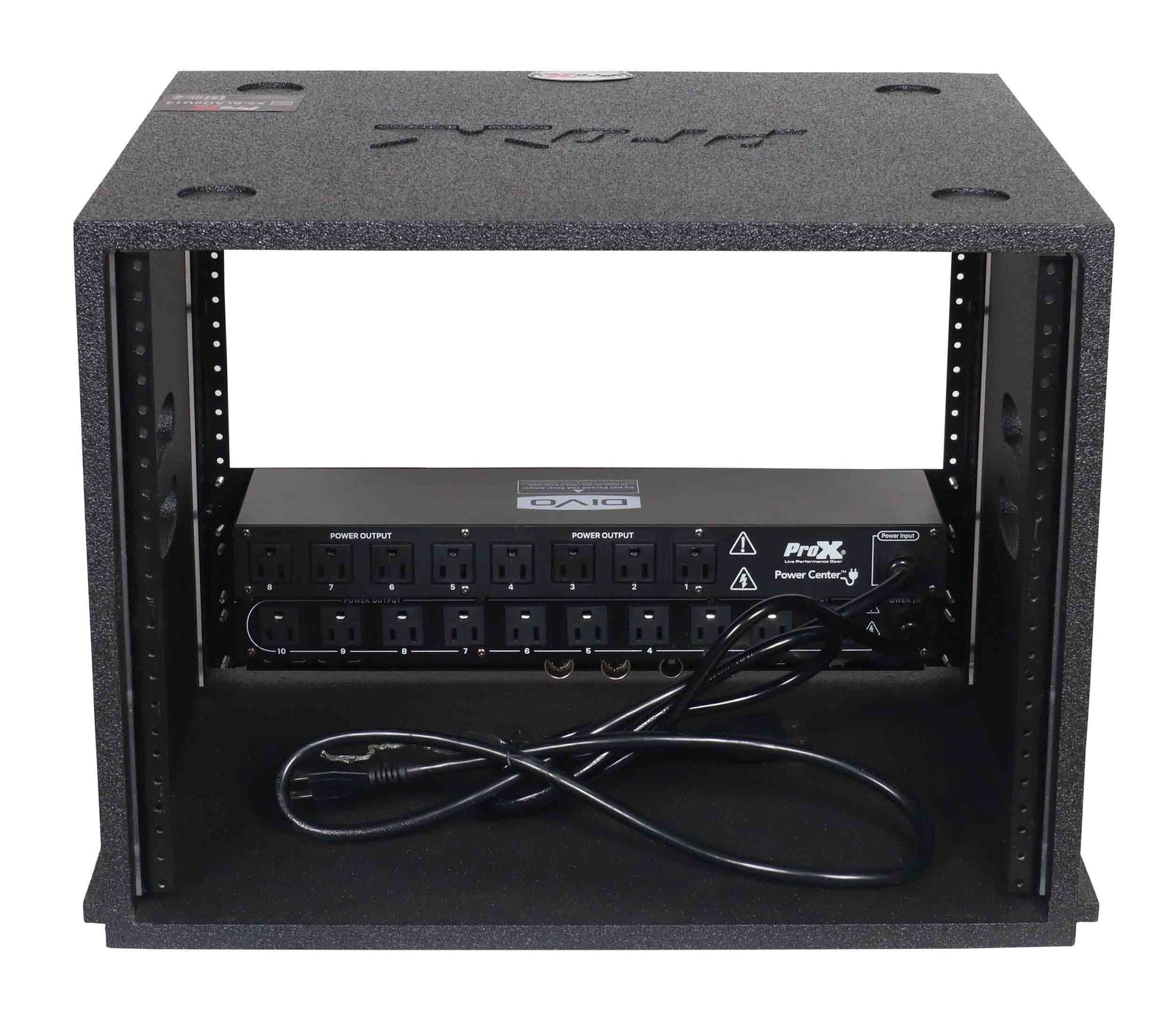 ProX XS-BLAQ8U14 8U Rack Case 14" Deep Vertical Amp Rack Polyurea Coated BLAQ Series by ProX Cases