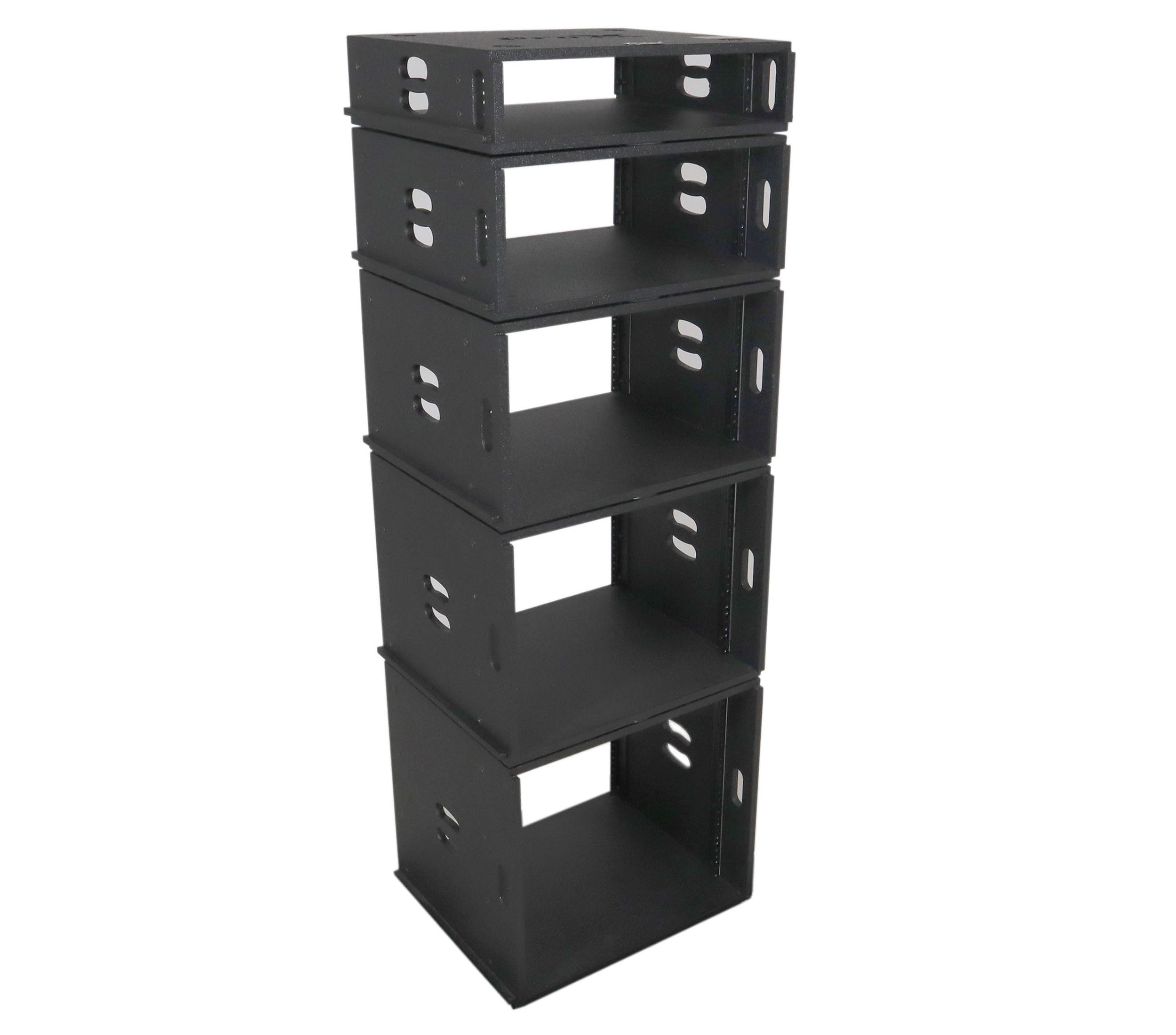 ProX XS-BLAQ8U14 8U Rack Case 14" Deep Vertical Amp Rack Polyurea Coated BLAQ Series by ProX Cases