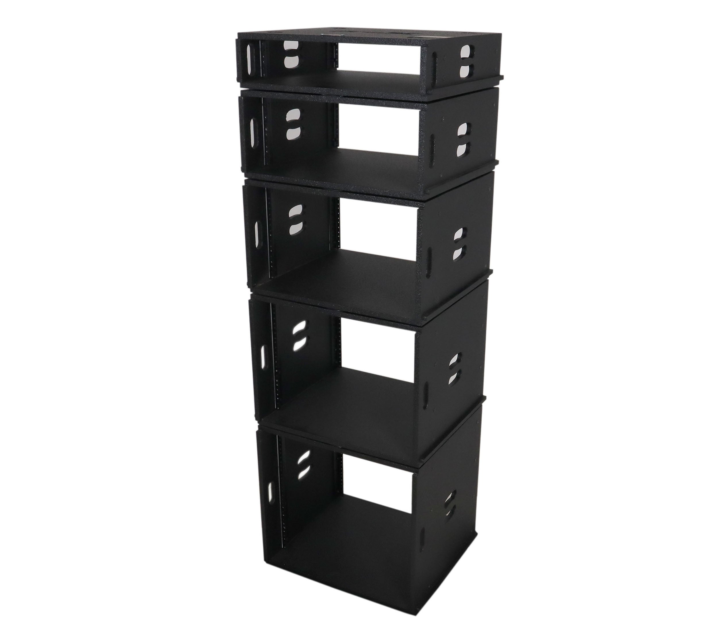 ProX XS-BLAQ8U14 8U Rack Case 14" Deep Vertical Amp Rack Polyurea Coated BLAQ Series by ProX Cases