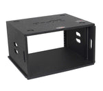 ProX XS-BLAQ6U14 6U Rack Case 14" Deep Vertical Amp Rack Polyurea Coated BLAQ Series by ProX Cases