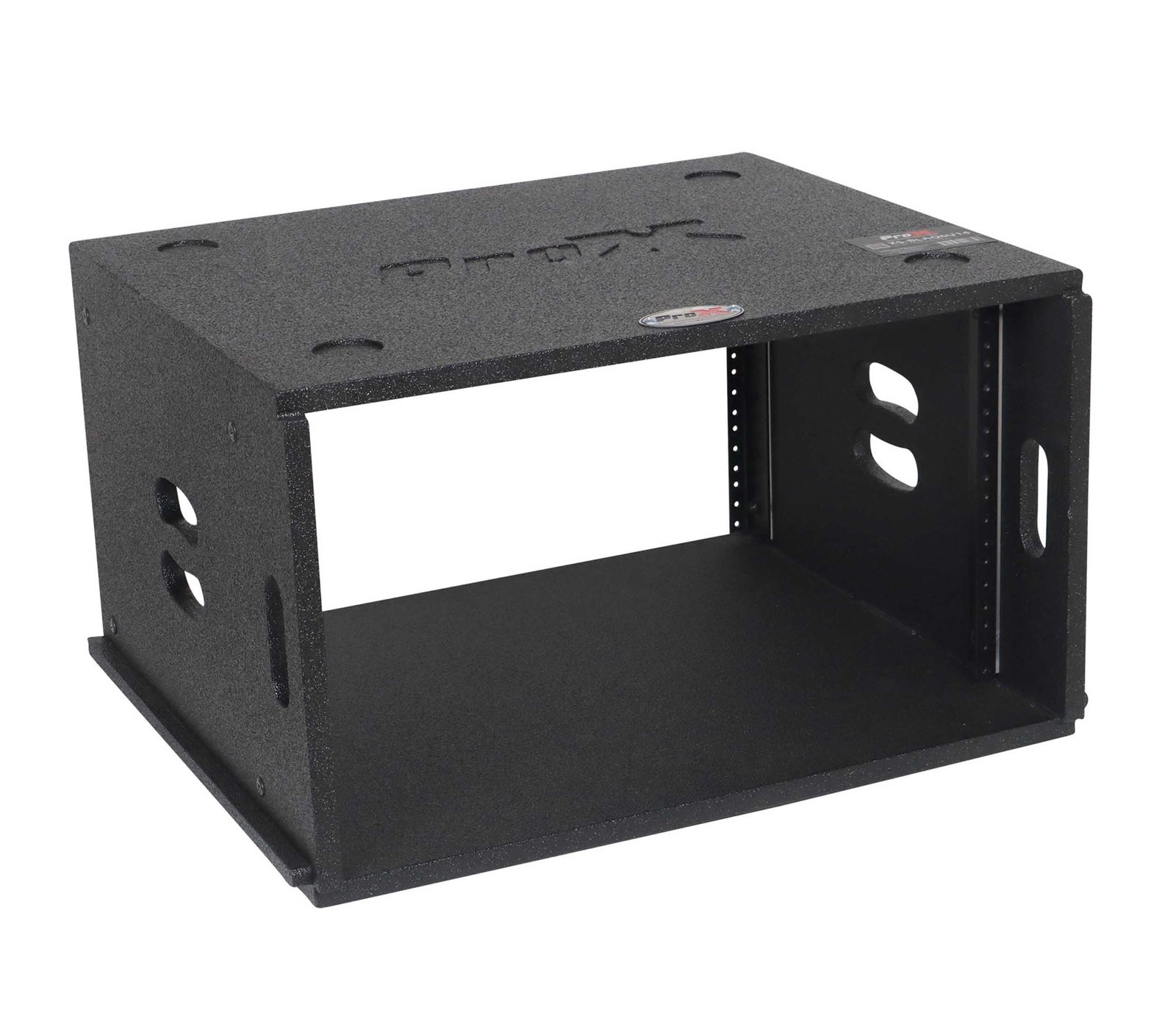 ProX XS-BLAQ6U14 6U Rack Case 14" Deep Vertical Amp Rack Polyurea Coated BLAQ Series by ProX Cases