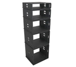ProX XS-BLAQ6U14 6U Rack Case 14" Deep Vertical Amp Rack Polyurea Coated BLAQ Series by ProX Cases
