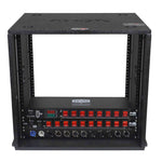 ProX XS-BLAQ10U14 10U Rack Case 14" Deep Vertical Amp Rack Polyurea Coated BLAQ Series by ProX Cases