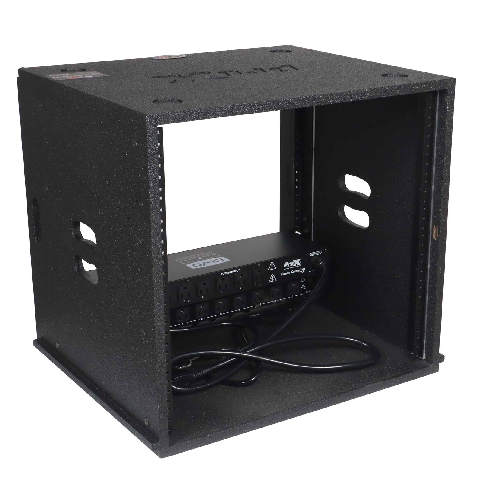 ProX XS-BLAQ10U14 10U Rack Case 14" Deep Vertical Amp Rack Polyurea Coated BLAQ Series by ProX Cases
