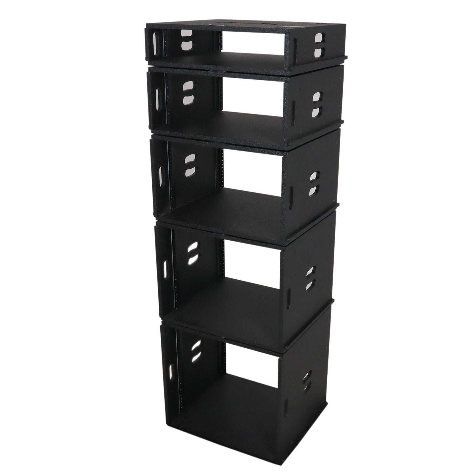 ProX XS-BLAQ10U14 10U Rack Case 14" Deep Vertical Amp Rack Polyurea Coated BLAQ Series by ProX Cases