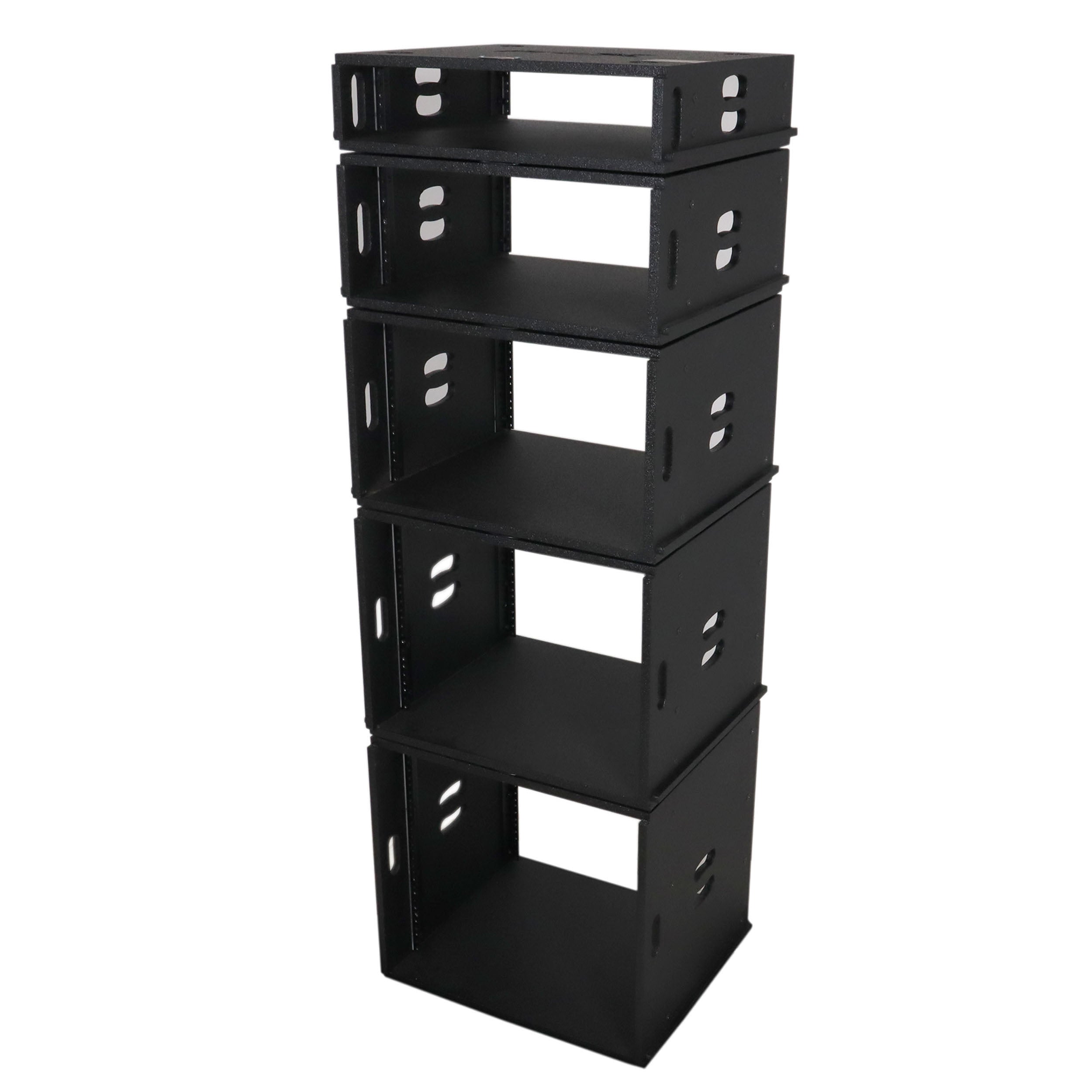 ProX XS-BLAQ10U14 10U Rack Case 14" Deep Vertical Amp Rack Polyurea Coated BLAQ Series by ProX Cases