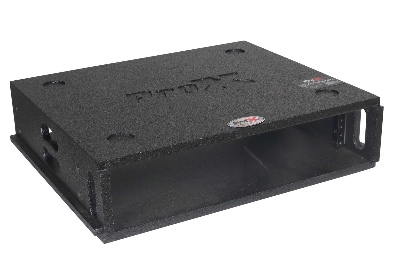 ProX XS-BLAQ2U14 2U Rack Case 14" Deep Vertical Amp Rack Polyurea Coated BLAQ Series by ProX Cases
