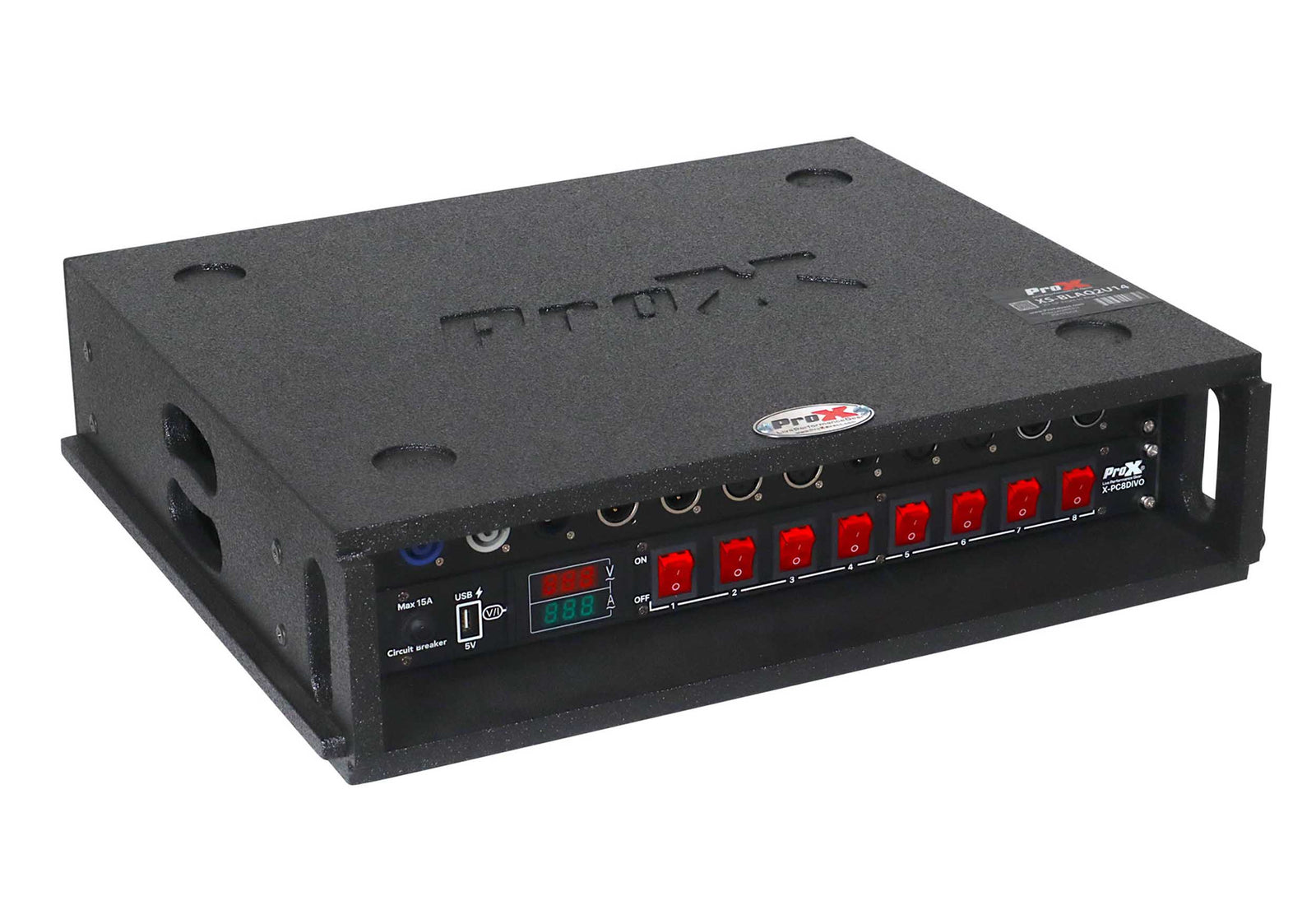 ProX XS-BLAQ2U14 2U Rack Case 14" Deep Vertical Amp Rack Polyurea Coated BLAQ Series by ProX Cases