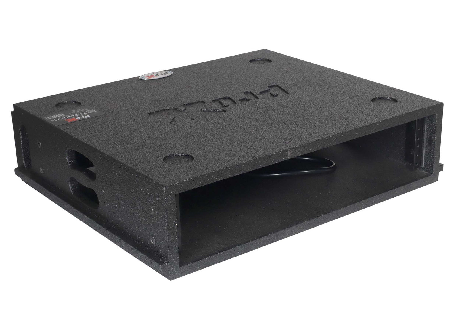 ProX XS-BLAQ2U14 2U Rack Case 14" Deep Vertical Amp Rack Polyurea Coated BLAQ Series by ProX Cases
