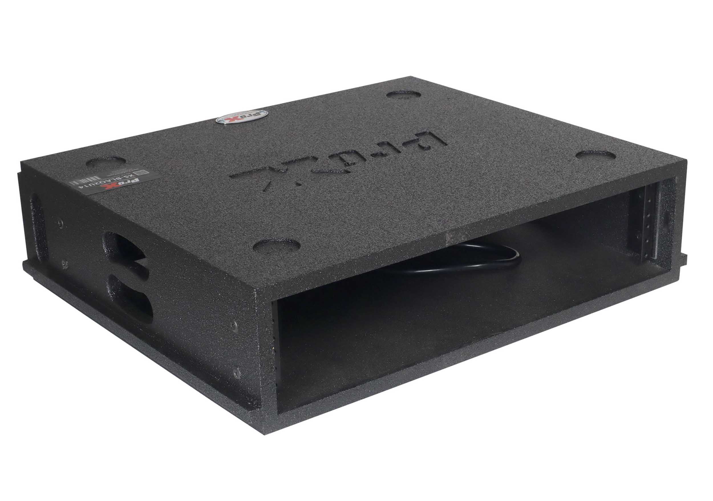 ProX XS-BLAQ2U14 2U Rack Case 14" Deep Vertical Amp Rack Polyurea Coated BLAQ Series by ProX Cases