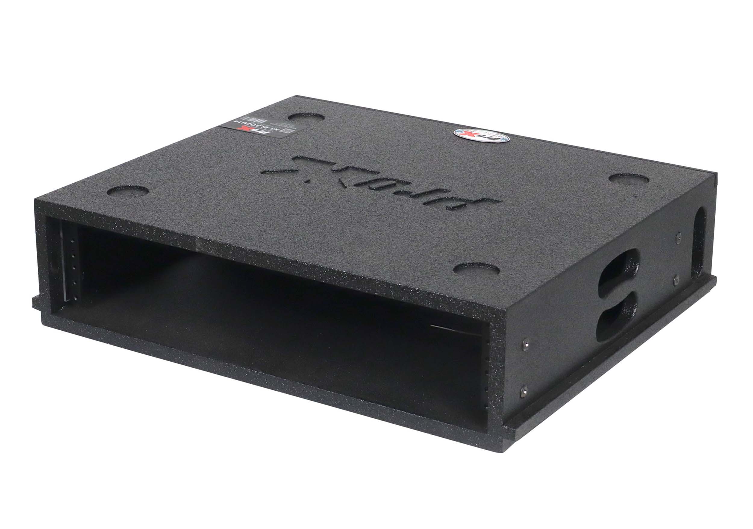 ProX XS-BLAQ2U14 2U Rack Case 14" Deep Vertical Amp Rack Polyurea Coated BLAQ Series by ProX Cases