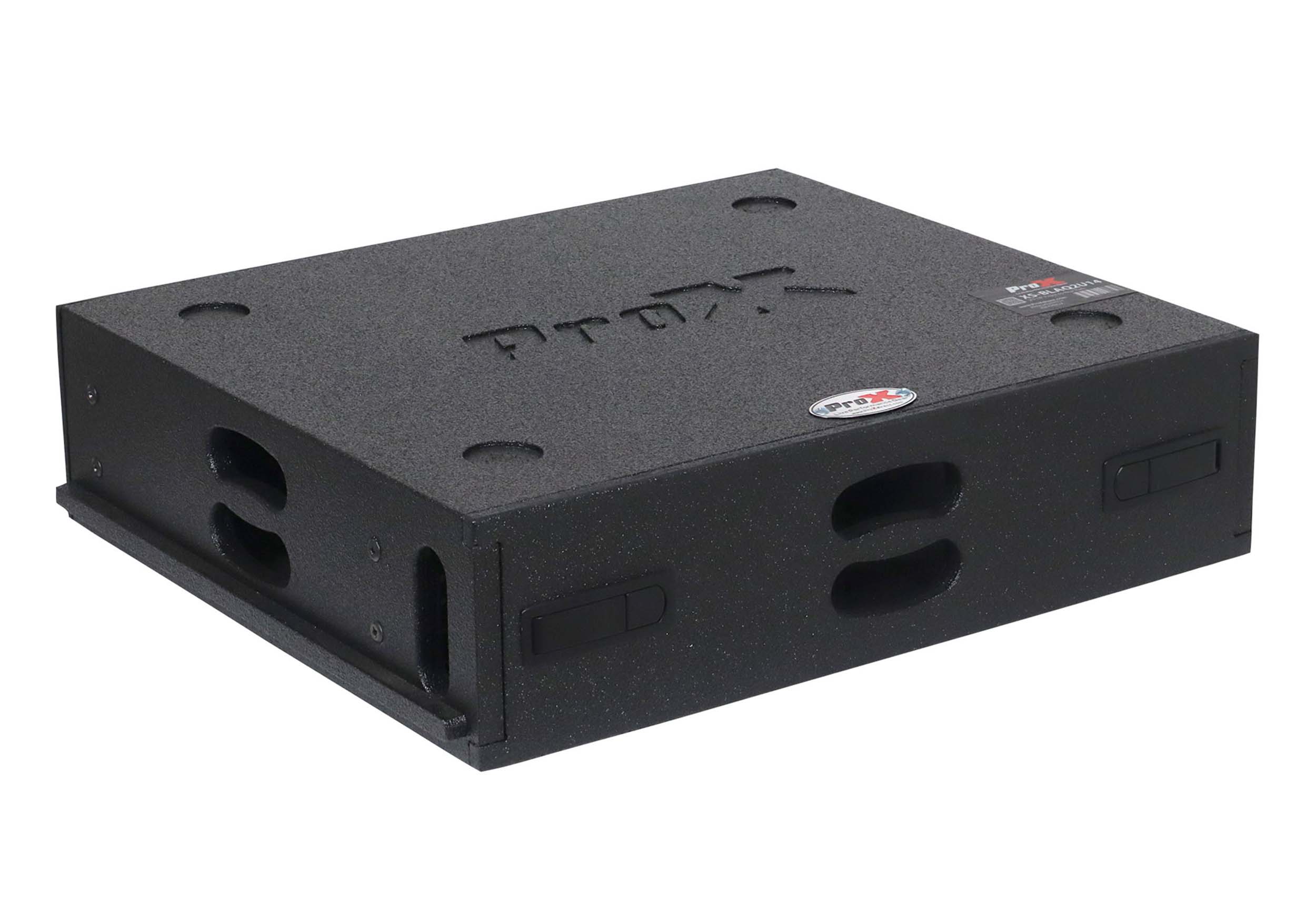 ProX XS-BLAQ2U14 2U Rack Case 14" Deep Vertical Amp Rack Polyurea Coated BLAQ Series by ProX Cases