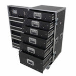 ProX XS-6DTWPULZAR ATA Flight-Style Workbox with 6 Utility Drawers, Hinged Door and 5" Casters by ProX Cases