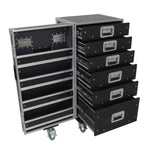 ProX XS-6DTWPULZAR ATA Flight-Style Workbox with 6 Utility Drawers, Hinged Door and 5" Casters by ProX Cases