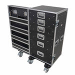 ProX XS-6DTWPULZAR ATA Flight-Style Workbox with 6 Utility Drawers, Hinged Door and 5" Casters by ProX Cases