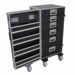 ProX XS-6DTWPULZAR ATA Flight-Style Workbox with 6 Utility Drawers, Hinged Door and 5" Casters by ProX Cases