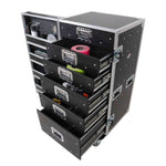 ProX XS-6DTWPULZAR ATA Flight-Style Workbox with 6 Utility Drawers, Hinged Door and 5" Casters by ProX Cases