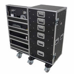 ProX XS-6DTWPULZAR ATA Flight-Style Workbox with 6 Utility Drawers, Hinged Door and 5" Casters by ProX Cases