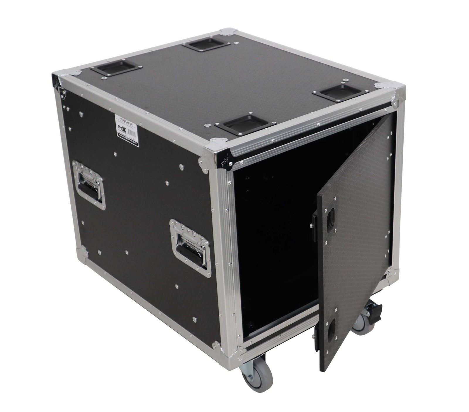 ProX XS-SLAM10U20 10U 20" Deep Vertical Shock-Mount Rack Case with 2 Sliding Slam Doors and 4" Casters by ProX Cases