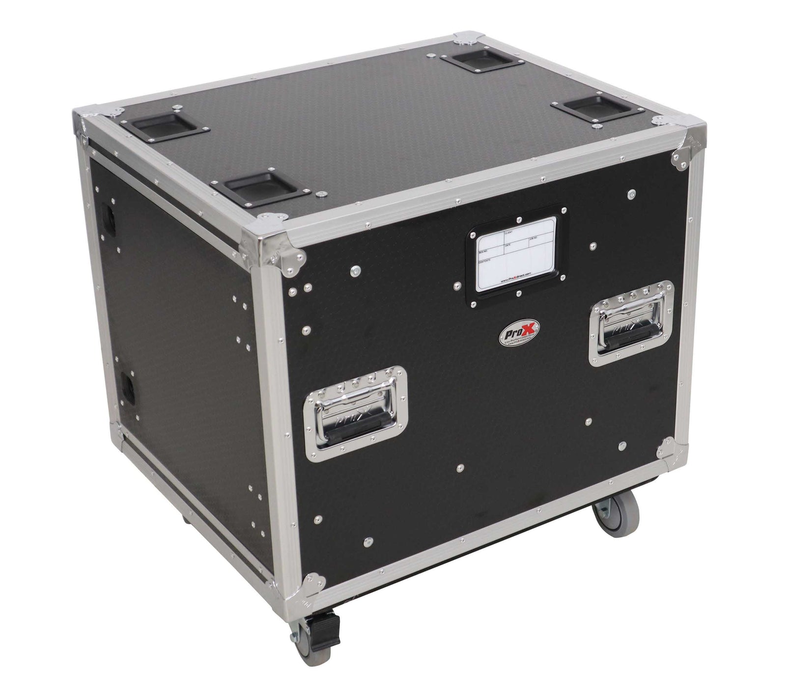 ProX XS-SLAM10U20 10U 20" Deep Vertical Shock-Mount Rack Case with 2 Sliding Slam Doors and 4" Casters by ProX Cases