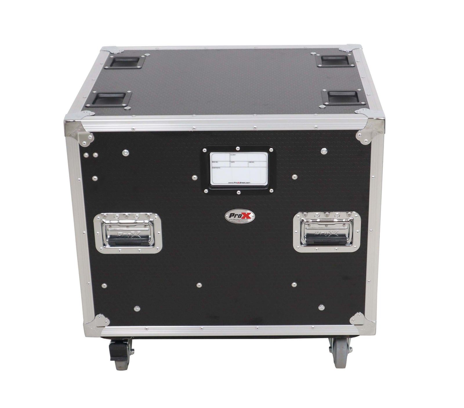 ProX XS-SLAM10U20 10U 20" Deep Vertical Shock-Mount Rack Case with 2 Sliding Slam Doors and 4" Casters by ProX Cases