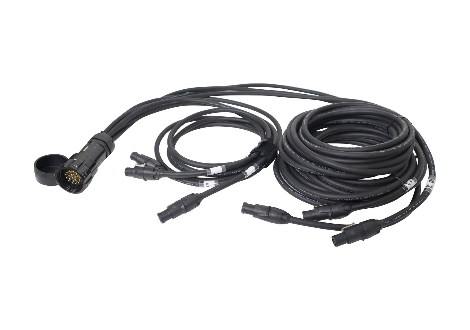 ProX XC-P19PM6XTR1-CXMAX 19-Pin Kupo WPS-5219LM to 6× Rean True1 PowerCON Cable - 3, 5, 10, 15, 20, 25 ft, 12 AWG SJOOW by ProX Cables
