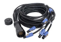 ProX XC-P19PM6XPWB-CYDUO 19-Pin to 6x PowerCON Blue Breakout Cable Set - 12AWG SJOOW, 2x 6ft, 2x 10ft, 2x 16ft by ProX Cables