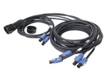 ProX XC-P19PM6XPWB-CYDUO 19-Pin to 6x PowerCON Blue Breakout Cable Set - 12AWG SJOOW, 2x 6ft, 2x 10ft, 2x 16ft by ProX Cables