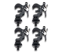 ProX T-QFXPRESSX4 Set of 4 Quick 90° Folding Truss Clamps with Moving Head Adapters, 2" Tube - Black by ProX