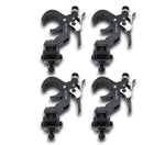ProX T-QFXPRESSX4 Set of 4 Quick 90° Folding Truss Clamps with Moving Head Adapters, 2" Tube - Black by ProX