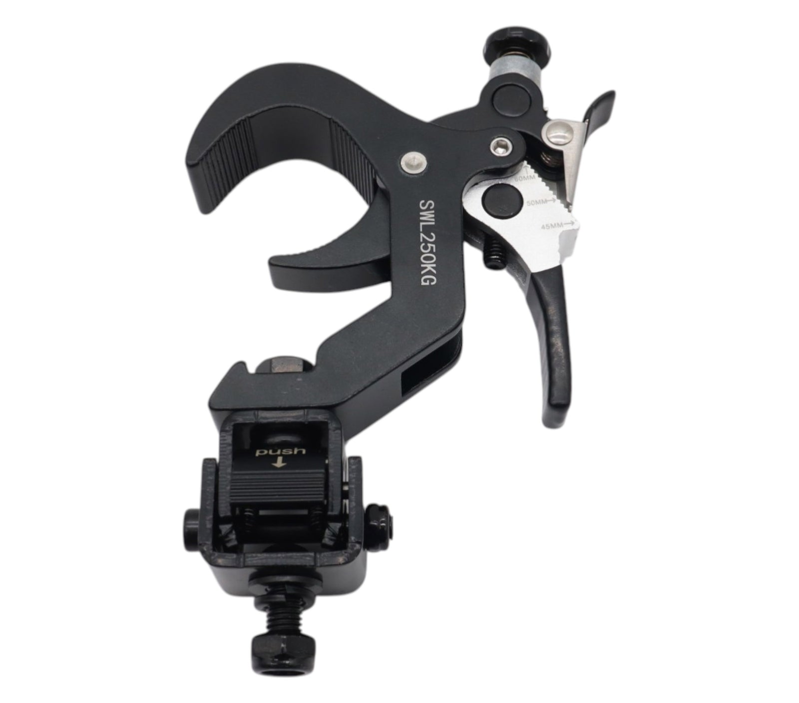 ProX T-QFXPRESSX4 Set of 4 Quick 90° Folding Truss Clamps with Moving Head Adapters, 2" Tube - Black by ProX