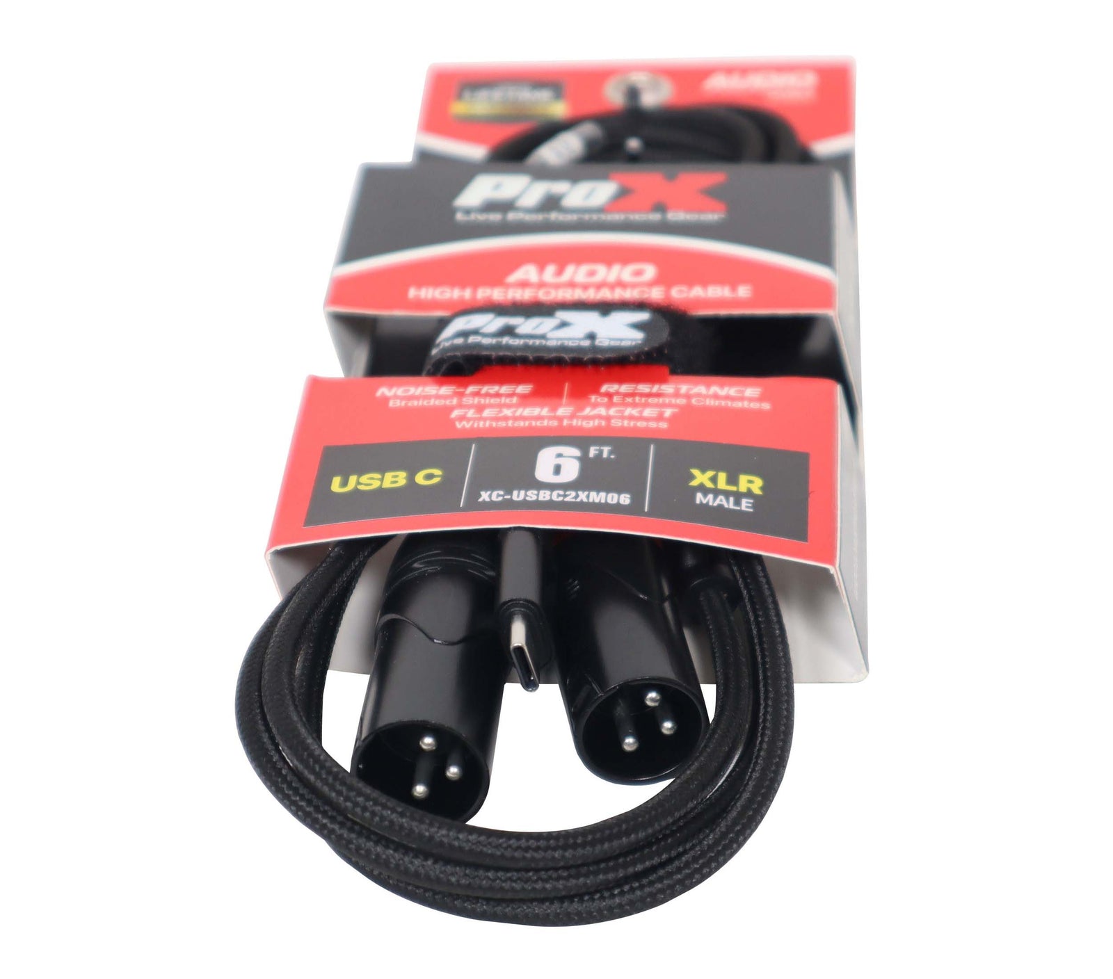 ProX XC-USBC2XM06 6FT Audio Cable, USB-C to Dual XLR-M by ProX Cables