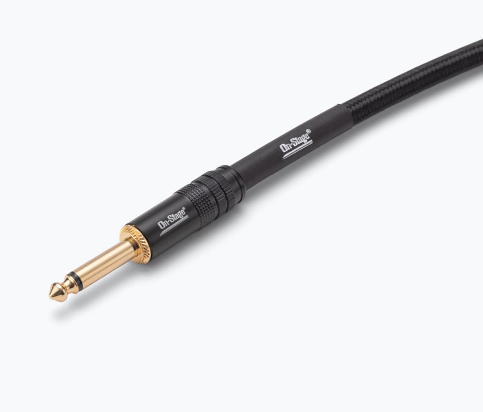 On-Stage OSPRO-ICR, Production-Grade Braided Instrument Cable - Right Angle to Straight, 10, 15, 25 ft by On-Stage