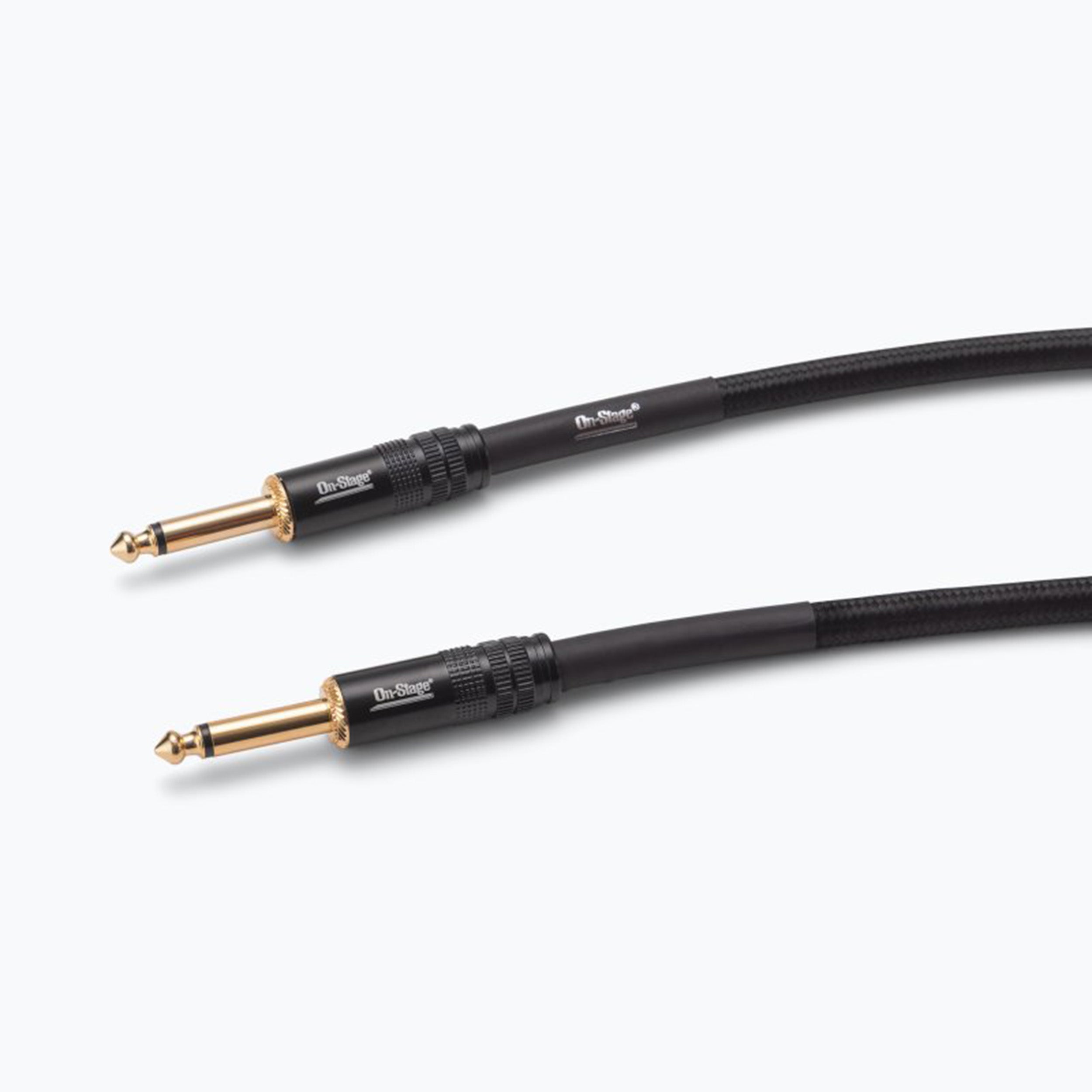 On-Stage OSPRO-ICS, Production-Grade Braided Instrument Cable - Straight to Straight by On-Stage