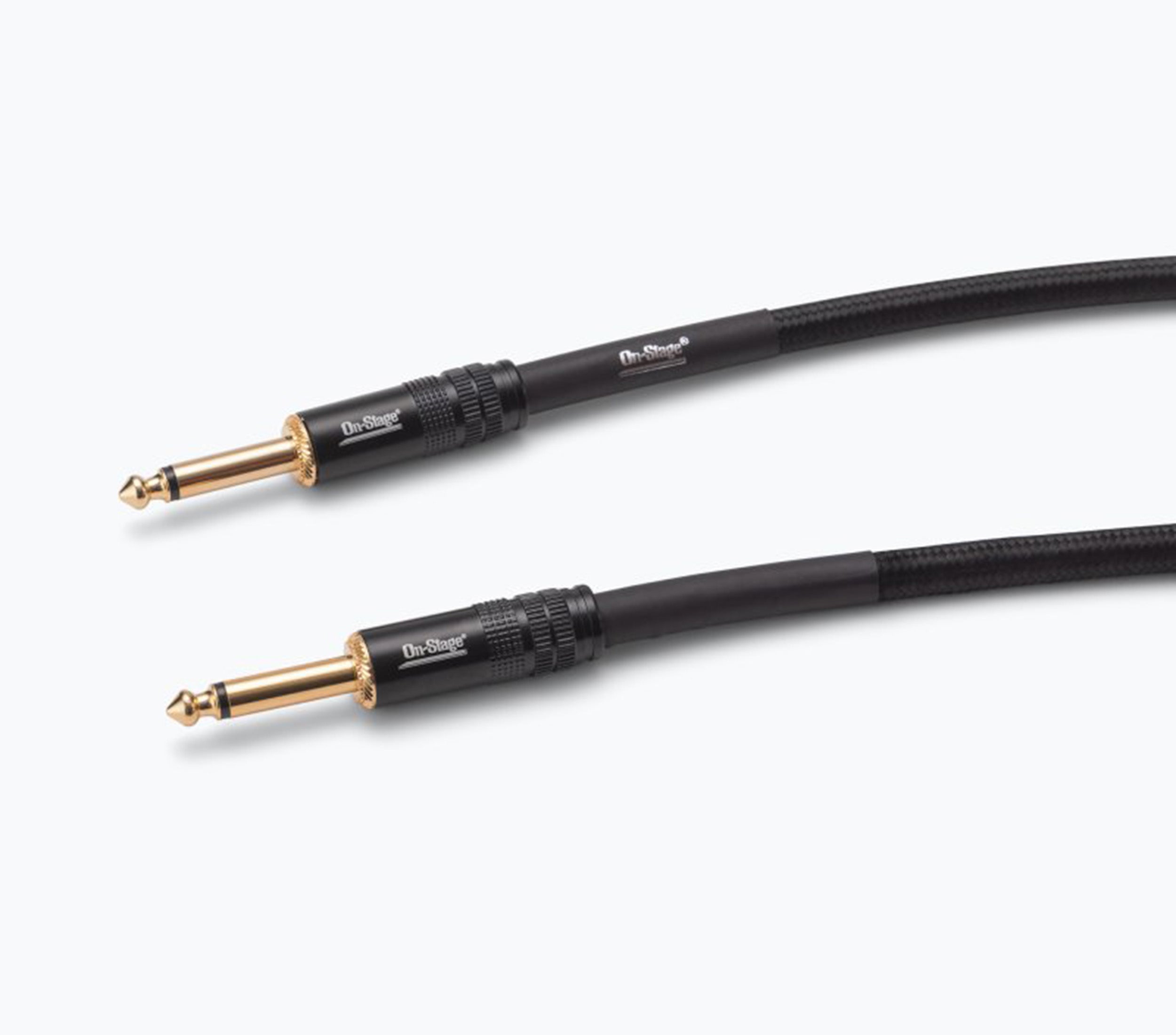 On-Stage OSPRO-ICS, Production-Grade Braided Instrument Cable - Straight to Straight by On-Stage