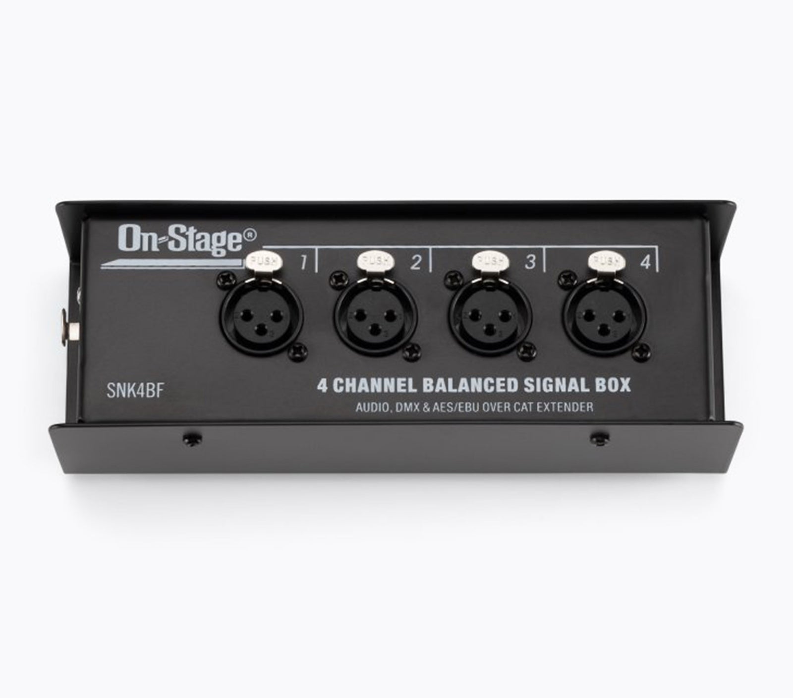 On-Stage OSPRO-SNK4BF Production-Grade Snake Signal Box Female - 4x XLR to 1x RJ45 Ethernet by On-Stage