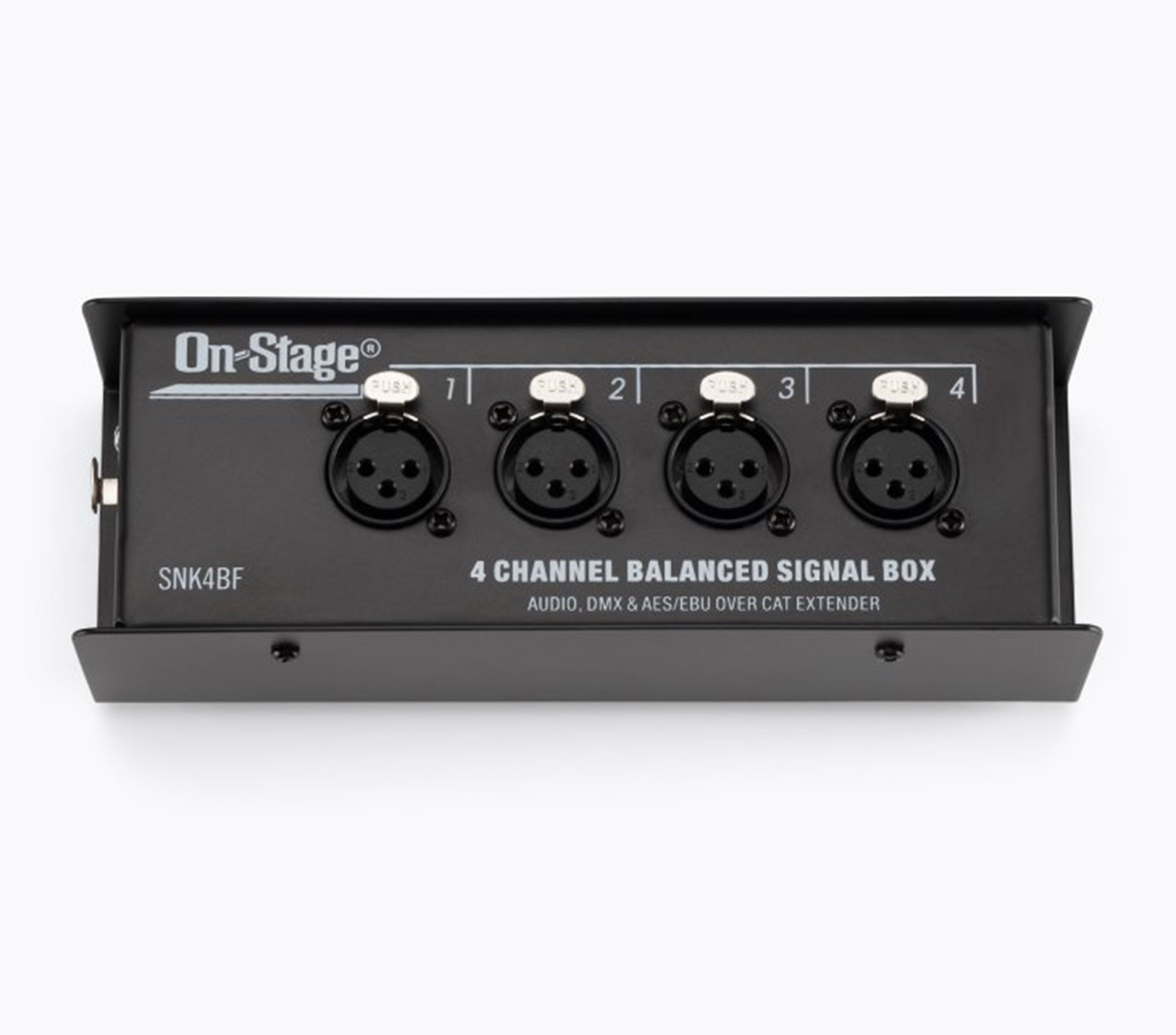 On-Stage OSPRO-SNK4BF Production-Grade Snake Signal Box Female - 4x XLR to 1x RJ45 Ethernet by On-Stage
