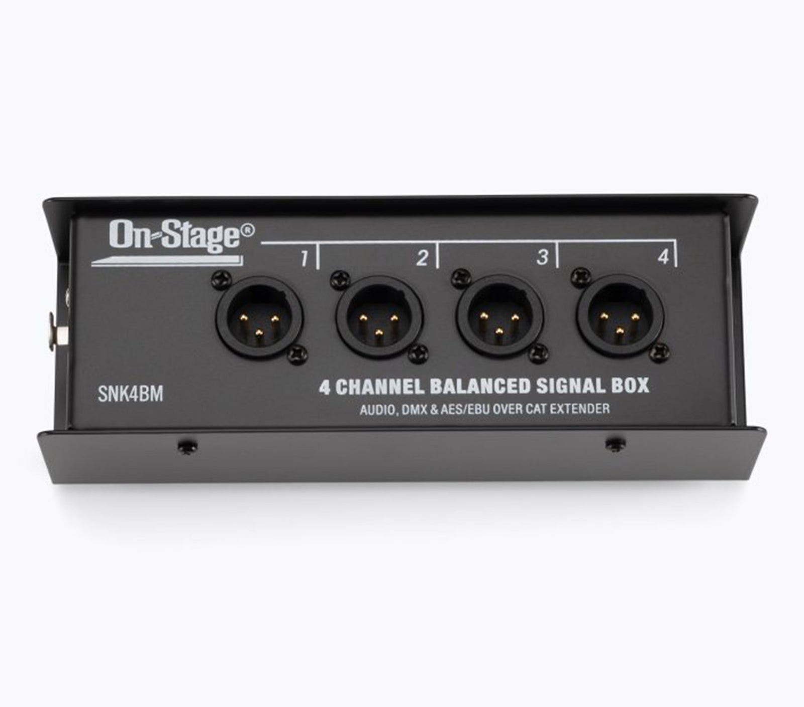 On-Stage OSPRO-SNK4BM Production-Grade Snake Signal Box Male - 4x XLR to 1x RJ45 by On-Stage