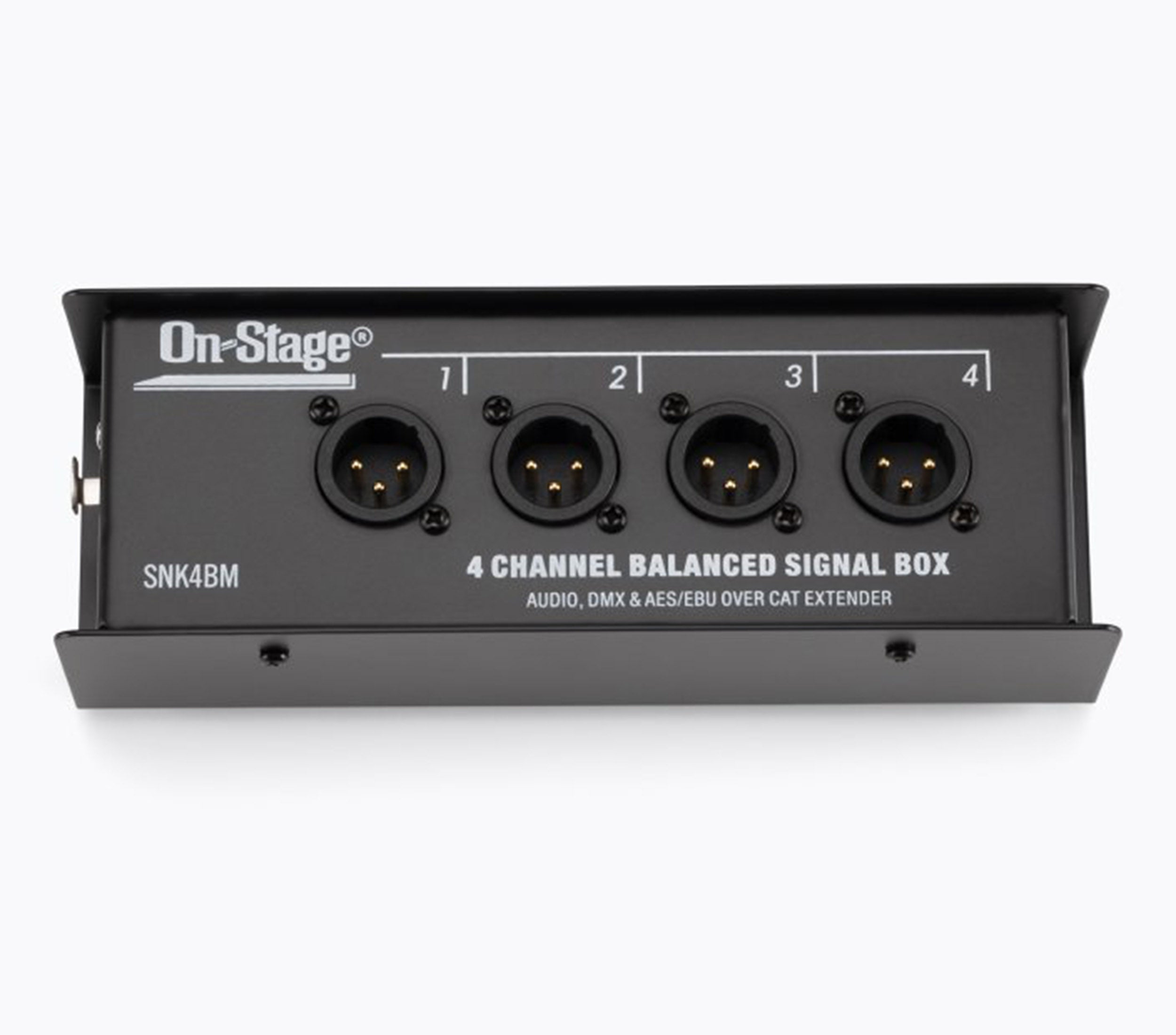On-Stage OSPRO-SNK4BM Production-Grade Snake Signal Box Male - 4x XLR to 1x RJ45 by On-Stage