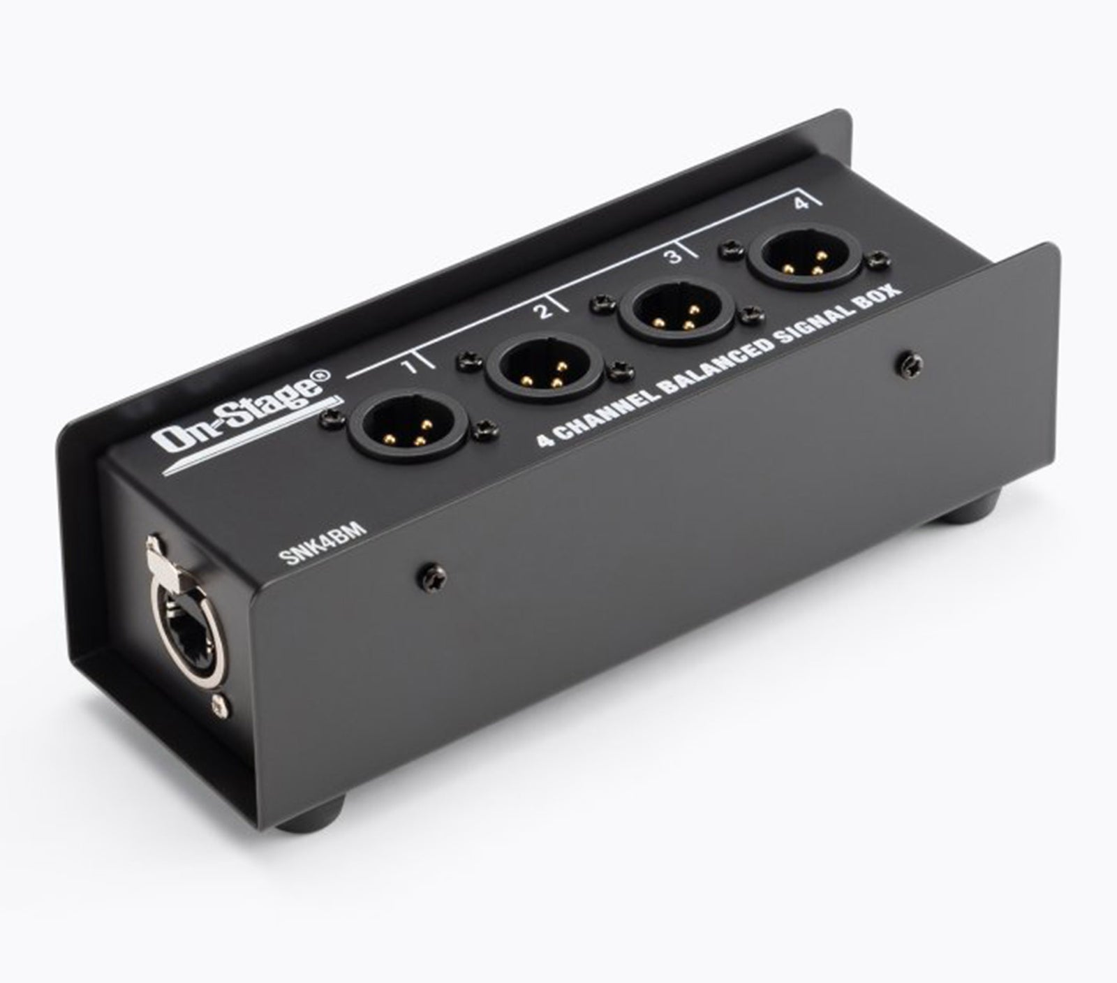 On-Stage OSPRO-SNK4BM Production-Grade Snake Signal Box Male - 4x XLR to 1x RJ45 by On-Stage