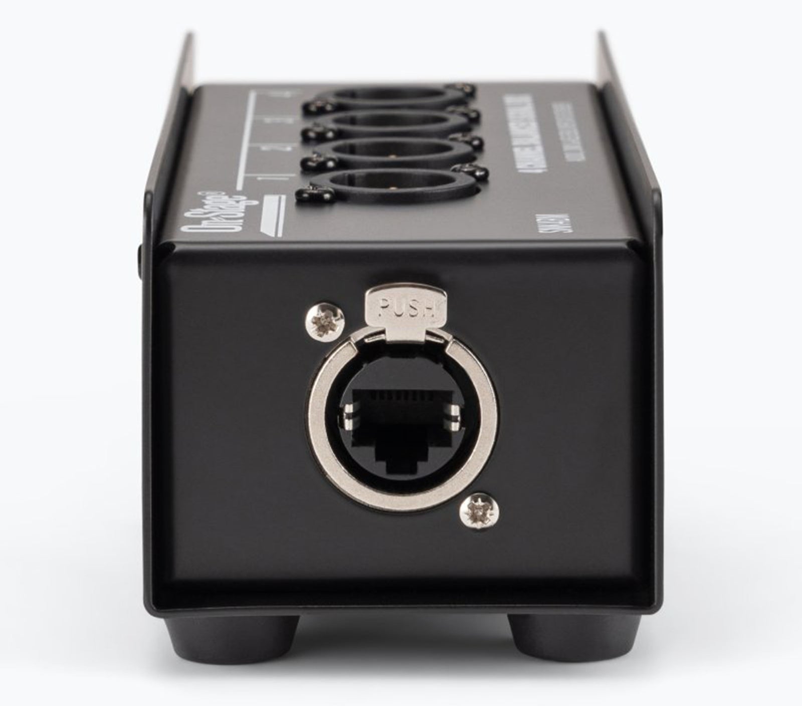 On-Stage OSPRO-SNK4BM Production-Grade Snake Signal Box Male - 4x XLR to 1x RJ45 by On-Stage